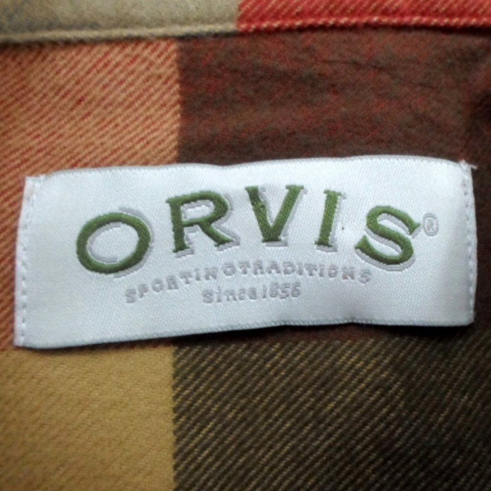 ORVIS Flannel Button Down Buffalo Plaid Check Long Sleeve Shirt - Picture 6 of 7